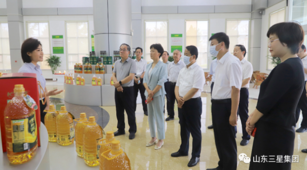 山東省糧食和物資儲備局黨組書記、局長王偉華來山東三星集團(tuán)調(diào)研