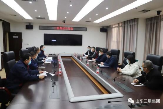 鄒平市工信局領導來山東三星集團督導安全生產(chǎn)與疫情防控工作